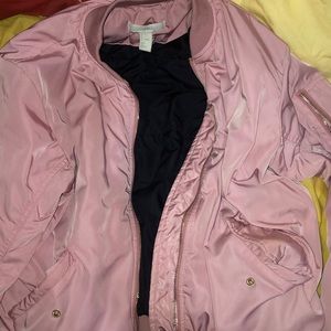 Pink bomber jacket